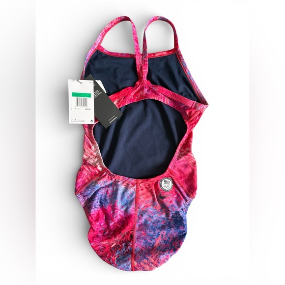 NWT! Nike Swim Women HydraStrong USA Racerback One-Piece Swimsuit Olympic M(30) - Picture 5 of 11